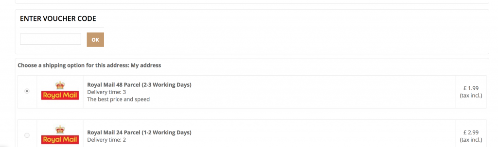 Coloured Contacts Checkout Page