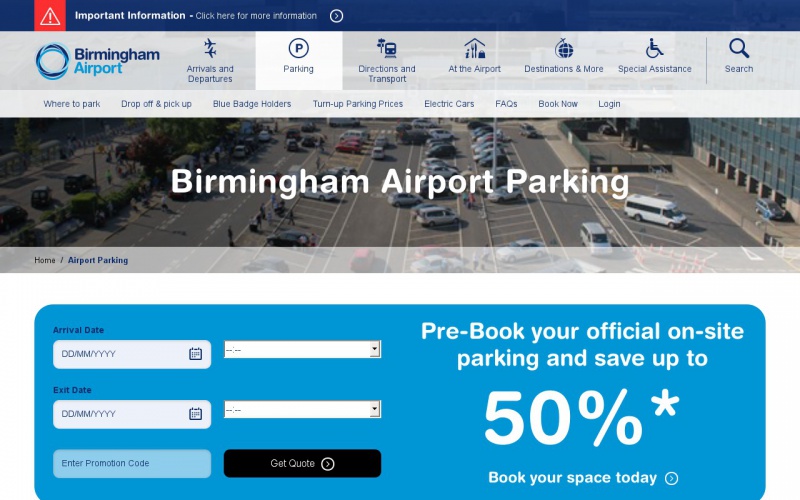 Birmingham Airport Car Park 4 Discount Code