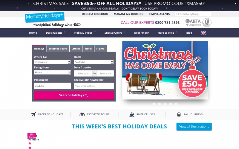 Mercury Holidays Discount Codes May 2023 Voucher Ninja